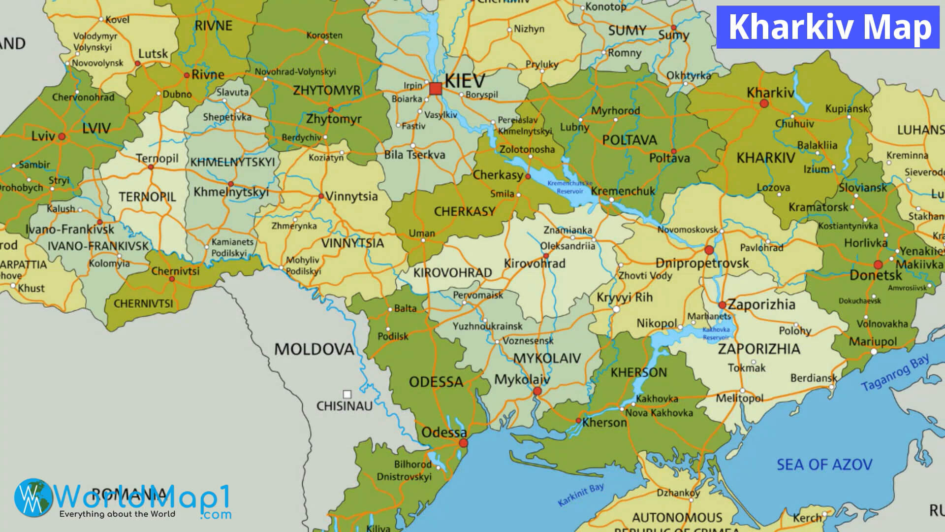 Wo liegt Charkiw in der Ukraine
